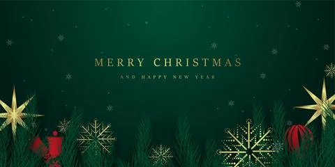 Merry Christmas Banner Vector of rustic wood banner. The background has a s.. Stock Illustration