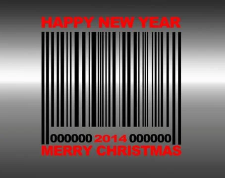 Merry christmas barcode. Stock Illustration
