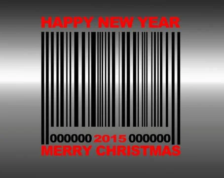 Merry christmas barcode. Stock Illustration