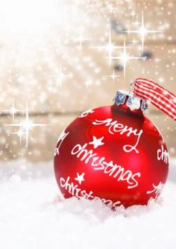 Merry christmas bauble Stock Photos