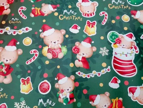 Merry Christmas Bears: A Festive Pattern Design 스톡 일러스트
