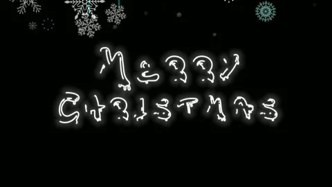 Merry christmas on black background Stock Footage 201134354