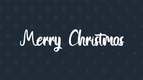 Merry Christmas with blue dots pattern on gradient Video stock 250572378