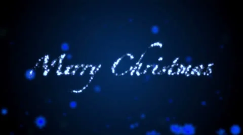 Merry christmas blue Video stock 24707150