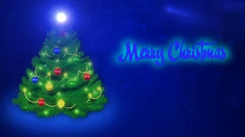 Merry Christmas - blue Stock-Footage 44794255