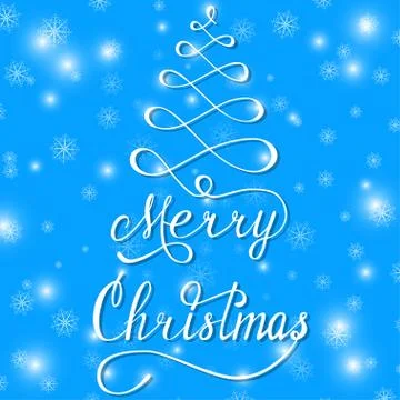 Merry christmas blue Stock Illustration