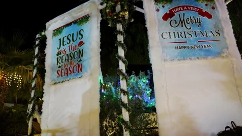 Merry Christmas Board Stock Footage 295482995