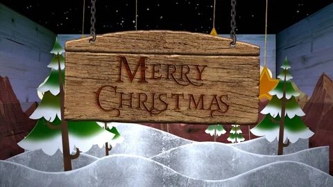 Merry Christmas in a Box 4K Loop Stock Footage 82613442