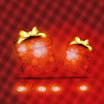 Merry christmas box Stock Illustration