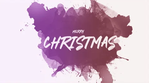 Merry Christmas with brush splashes on gradient background 動画素材 168816613
