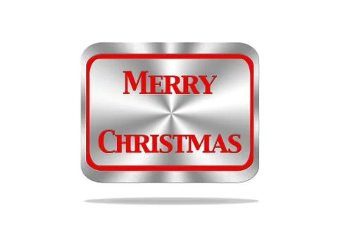 Merry christmas button. Stock Illustration