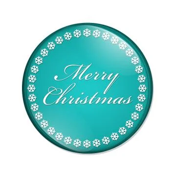 Merry Christmas Button Stock Illustration