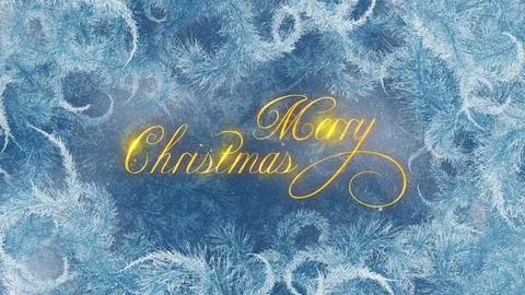 Merry Christmas Calligraphy Loop Stock Footage 69888697
