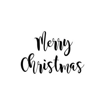 Merry Christmas Calligraphy Text Stock Illustration