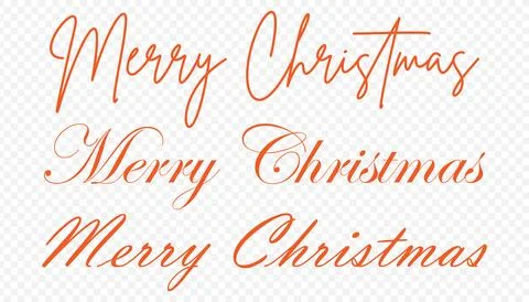 Merry Christmas calligraphy text set. Elegant holiday typography. Stock Illustration