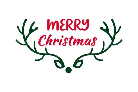 Merry Christmas calligraphy vector art illustration Stock Illustration