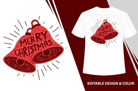 Merry Christmas Calligraphy vector illustration, Vintages Tshirt, Christmas T Stock Illustration