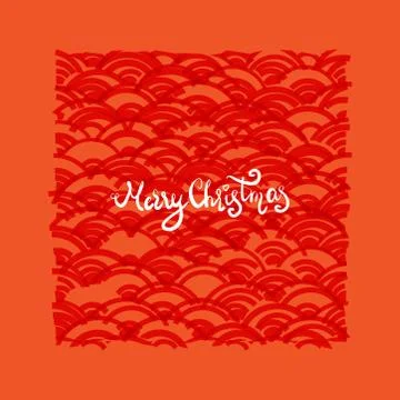 Merry Christmas card design pattern scales simple Nature abstract texture wit Stock Illustration