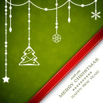 Merry christmas card Stock Illustration