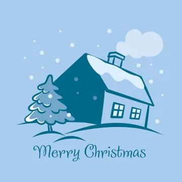 Merry Christmas card Stock Illustration