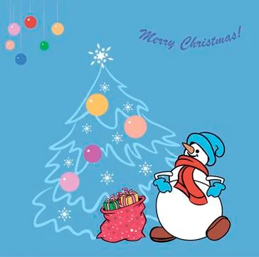 Merry Christmas card Stock Illustration