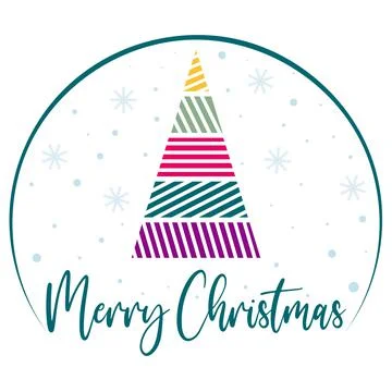 Merry Christmas card isolated vector illustration Stock Illustration