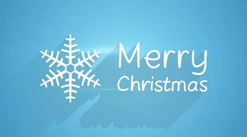 Merry christmas card with long shadows 4k (4096x2304) Stock Footage