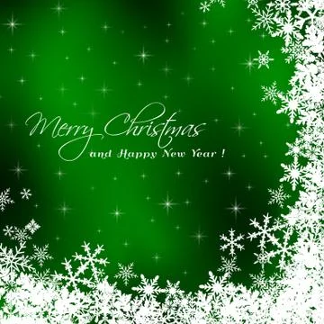 Merry Christmas card with snowflake shape Stock Illustration