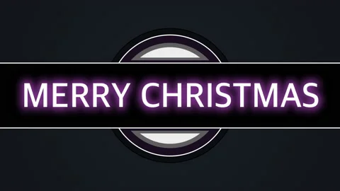 Merry Christmas on circle frame with black gradient Stock Footage 217417748