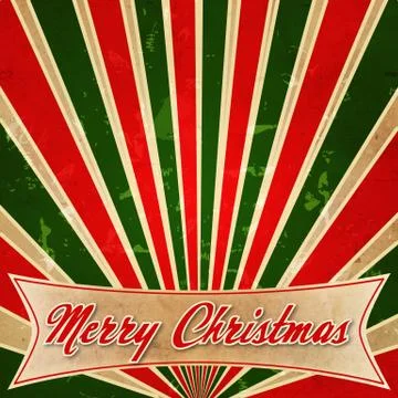 Merry christmas in colored rays Stock Illustration