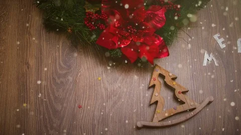Merry christmas congratulation, stop motion animation Stock Footage 82951763