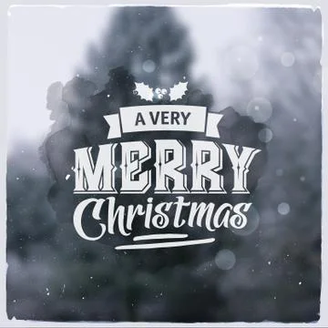 Merry Christmas creative graphic message for winter design Stock Illustration