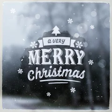 Merry Christmas creative graphic message for winter design Illustration