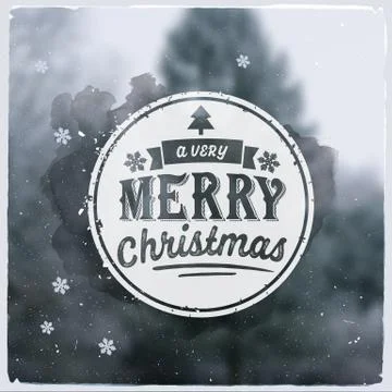 Merry Christmas creative graphic message for winter design Stock Illustration