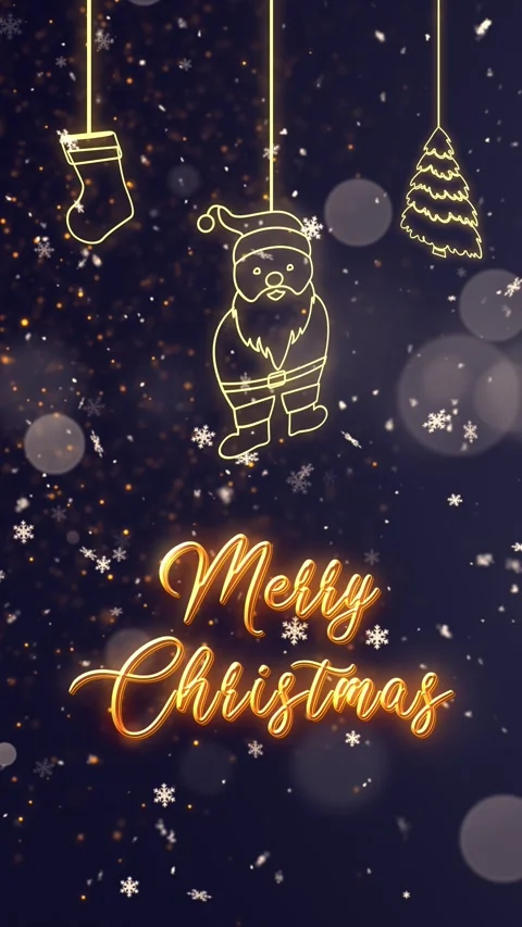 Merry Christmas Decorations Background 2 Stock Footage 283986819