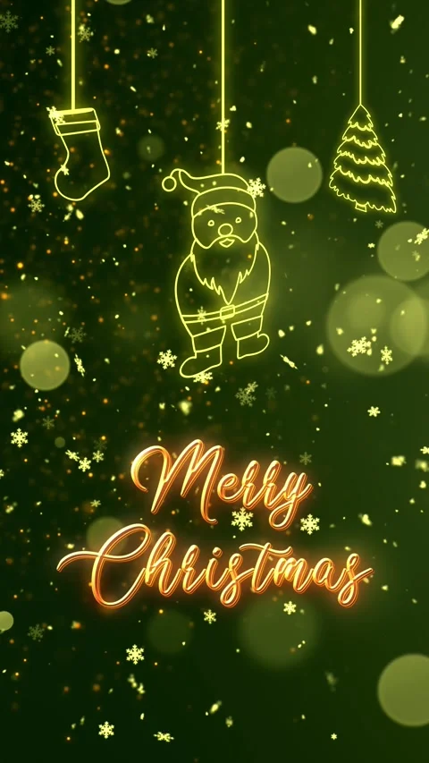 Merry Christmas Decorations Background 3 Stock Footage 283986917
