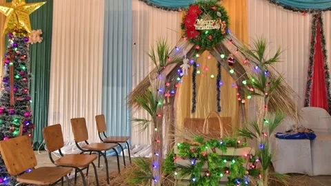 ‘Merry Christmas’ Decorations Stock Footage 310481137