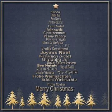 Merry Christmas In Different Languages Stock Illustration