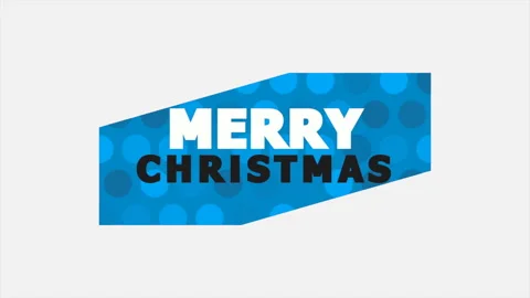 Merry Christmas with dots pattern on white gradient Vídeo Stock 249367759