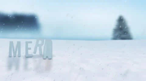 Merry Christmas Drop Stock Footage 44301364