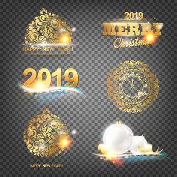 Merry christmas elements collection. Stock Illustration