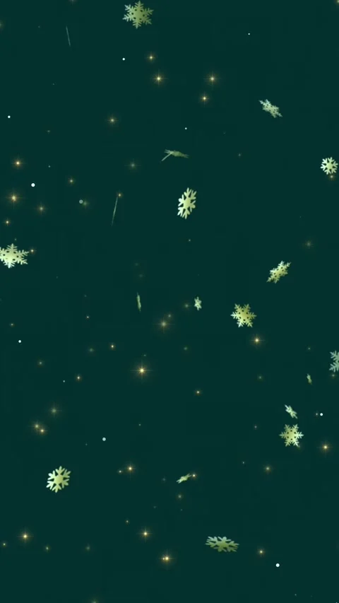 Merry Christmas elements with green background, animation vertical motion. Stock Footage 297092292