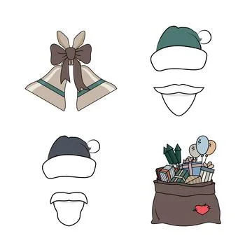 Merry Christmas elements Illustrazione stock