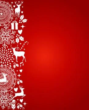 Merry christmas elements red postcard vector file. Illustrazione stock