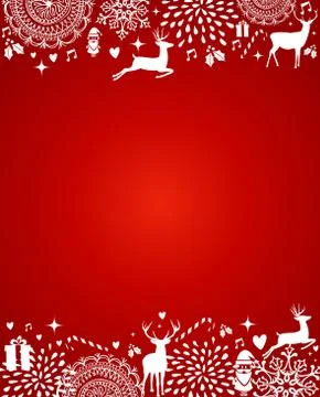 Merry christmas elements red postcard template vector file. Illustrazione stock