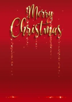 Merry Christmas empty Background. Sparkly rain. Stock Illustration