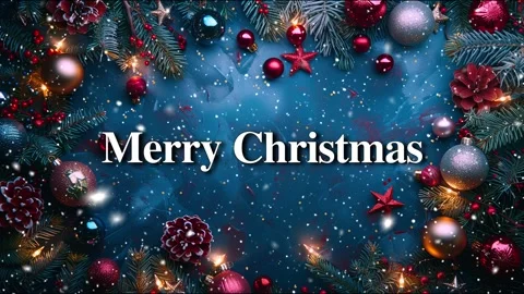 Merry Christmas. Falling snowflakes effect. Loop. Christmas snow. Noel. Snow. Stock Footage 275616835