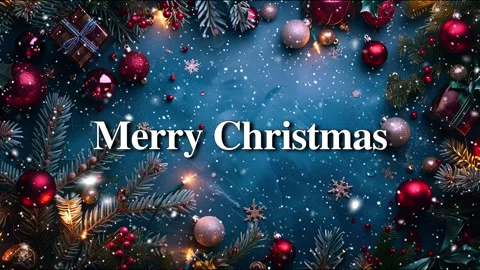 Merry Christmas. Falling snowflakes effect. Loop. Christmas snow. Noel. Snow. Stock Footage 275616844