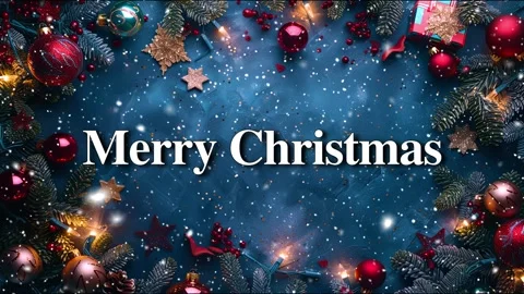 Merry Christmas. Falling snowflakes effect. Loop. Christmas snow. Noel. Snow. Stock Footage 275617130