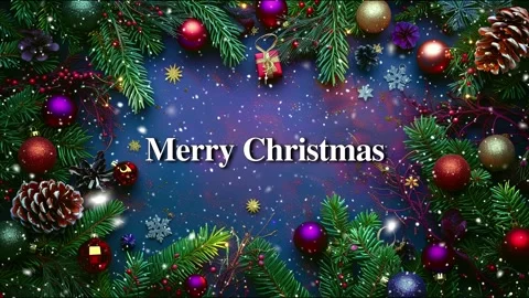 Merry Christmas. Falling snowflakes effect. Loop. Christmas snow. Noel. Snow. Stock Footage 275617400